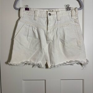 We The Free White Denim Mini Skirt Size‎ 25